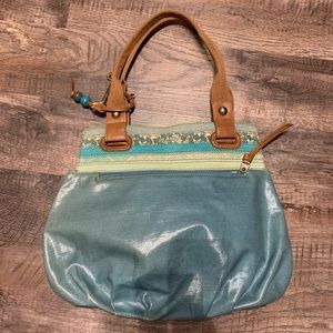 Multi blue colored Fossil purse
